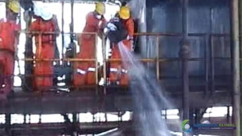 AQUAQUICK 2000 Meer Ölverschmutzung Rig Reinigung Demo 1 031