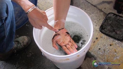 Demonstracja mycia gleby AQUAQUICK 2000 w Petron 37