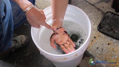 Demonstracja mycia gleby AQUAQUICK 2000 w Petron 38