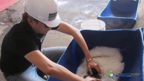 Demonstracja mycia gleby AQUAQUICK 2000 w Petron 55