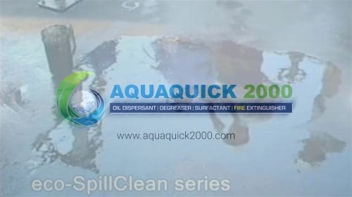 使用 AQUAQUICK 2000 40 进行油品清洁测试 表面溢油清理演示