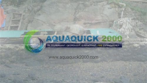 使用 AQUAQUICK 2000 52 进行油品清洁测试 AQUAQUICK Estancia漏油事件海岸线清理工作