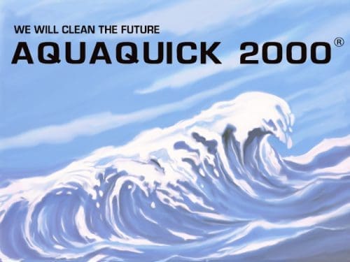 Meer informatie over de Price DISTRIBUTORS AQUAQUICK 2000 LOGO ORIGINAL - Smoothed Version Black Font